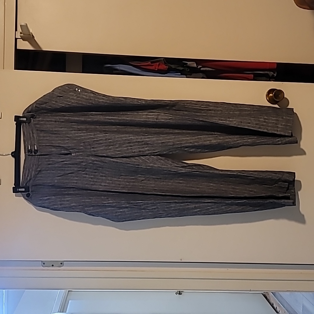 Inc wide leg pin striped slacks